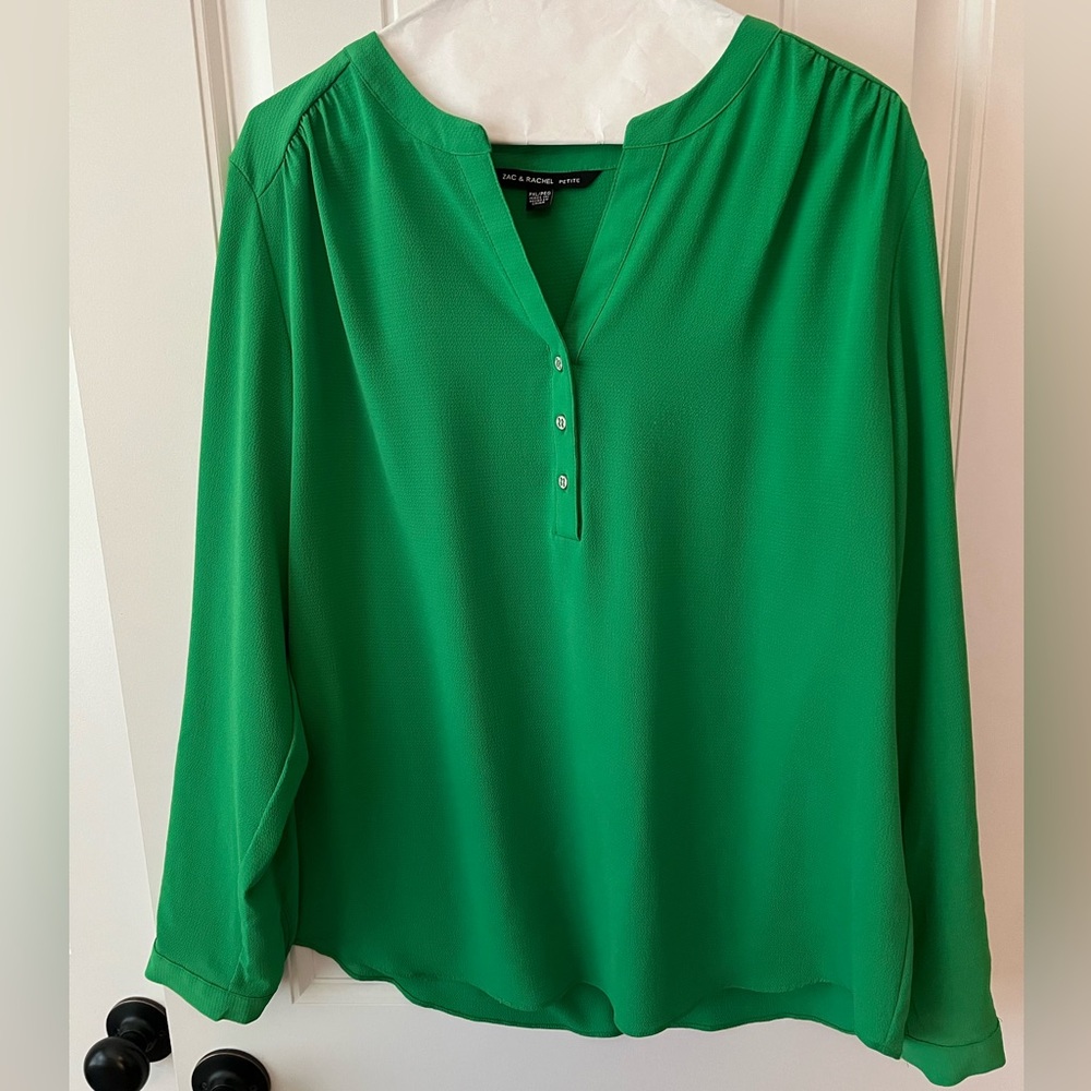 Zac & Rachel women’s dress top green Petite XLarge
